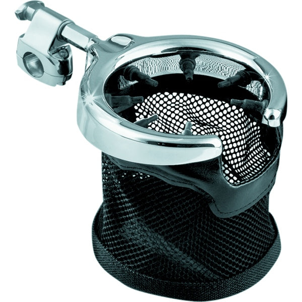Kuryakyn Universal Passenger Drink Holder with Basket Black - Driven Powersports