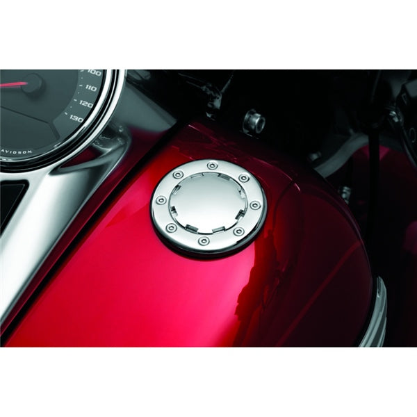 Kuryakyn Vented Flush Mount Gas Cap For Harley-Davidson Charcoal - Driven Powersports
