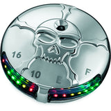Kuryakyn Zombie Fuel and Battery Gauge Charcoal - Driven Powersports