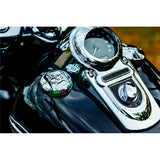 Kuryakyn Zombie Fuel and Battery Gauge Charcoal - Driven Powersports