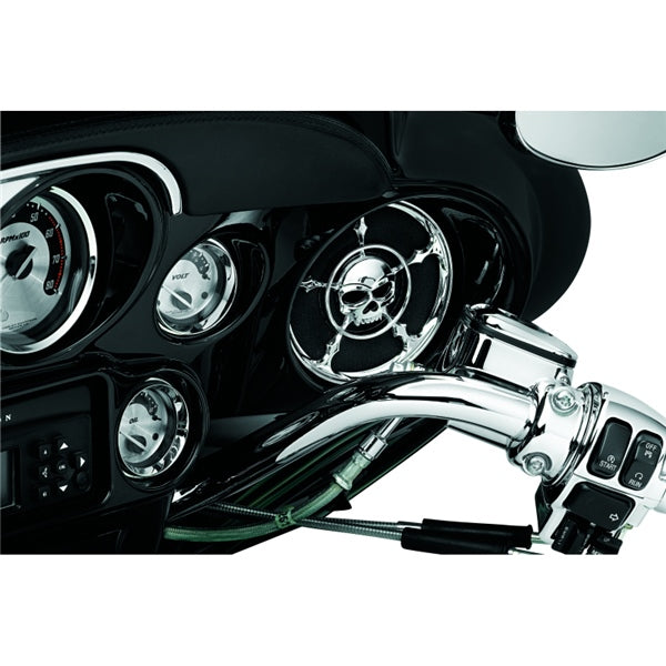 Kuryakyn Zombie Speaker Grill For Harley-Davidson Charcoal - Driven Powersports