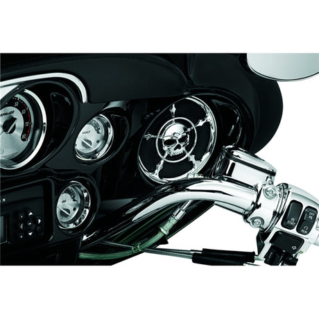 Kuryakyn Zombie Speaker Grill For Harley-Davidson Charcoal - Driven Powersports