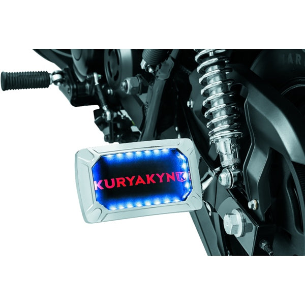 Kuryakyn Nova Curved Vertical Mount Side License Plate Holder Charcoal - Driven Powersports