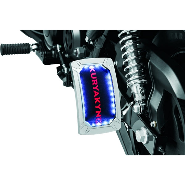 Kuryakyn Nova Curved Vertical Mount Side License Plate Holder Charcoal - Driven Powersports