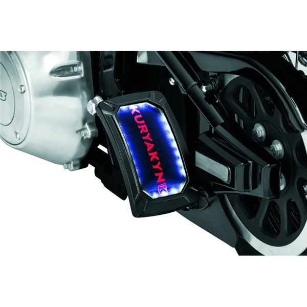 Kuryakyn Nova Curved Vertical Mount Side License Plate Holder Black - Driven Powersports