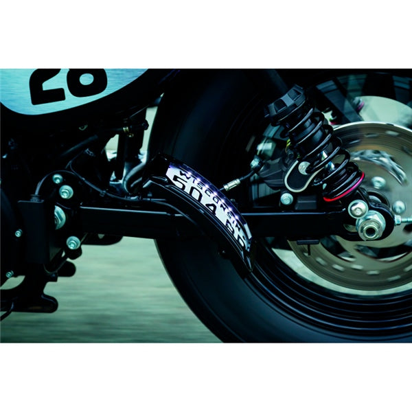 Kuryakyn Nova Curved Vertical Mount Side License Plate Holder Black - Driven Powersports
