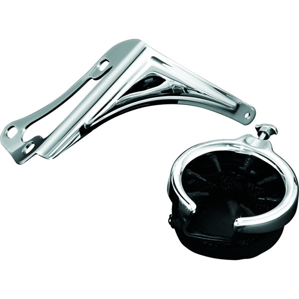 Kuryakyn Passenger Drink Holder with Basket Charcoal - Driven Powersports