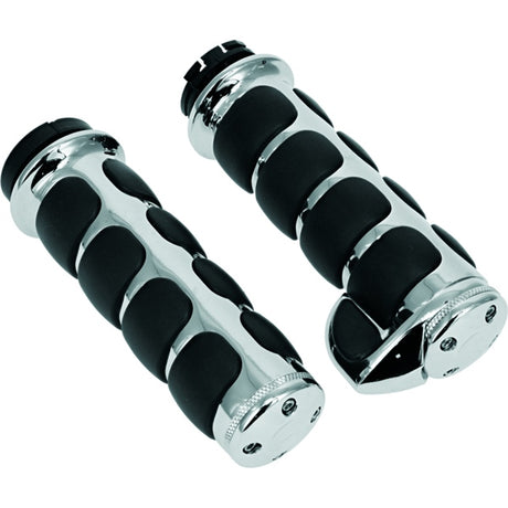 Kuryakyn Premium Iso Grip with Throttle Boss Dual Cable Charcoal - Driven Powersports