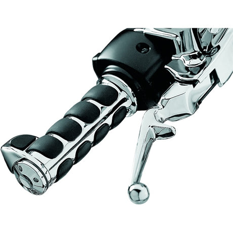 Kuryakyn Premium Iso Grip with Throttle Boss Dual Cable Charcoal - Driven Powersports