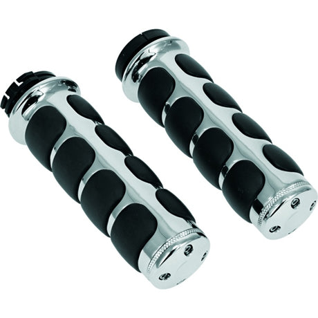 Kuryakyn Premium Iso Grip without Throttle Boss Dual Cable Charcoal - Driven Powersports