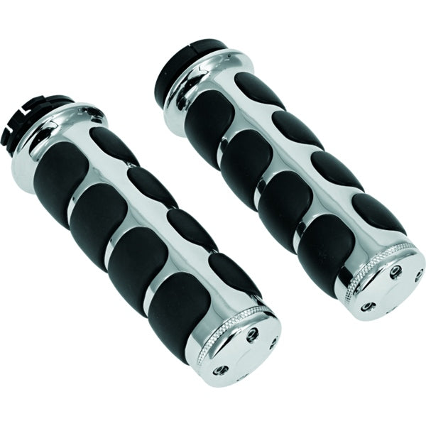 Kuryakyn Premium Iso Grip without Throttle Boss Dual Cable Charcoal - Driven Powersports