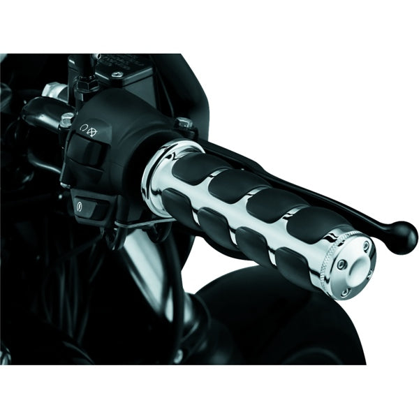 Kuryakyn Premium Iso Grip without Throttle Boss Dual Cable Charcoal - Driven Powersports