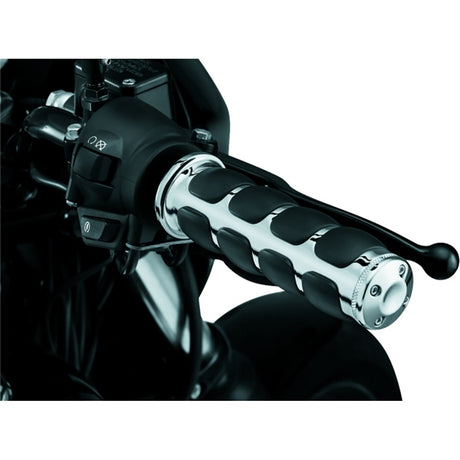 Kuryakyn Premium Iso Grip without Throttle Boss Dual Cable Charcoal - Driven Powersports