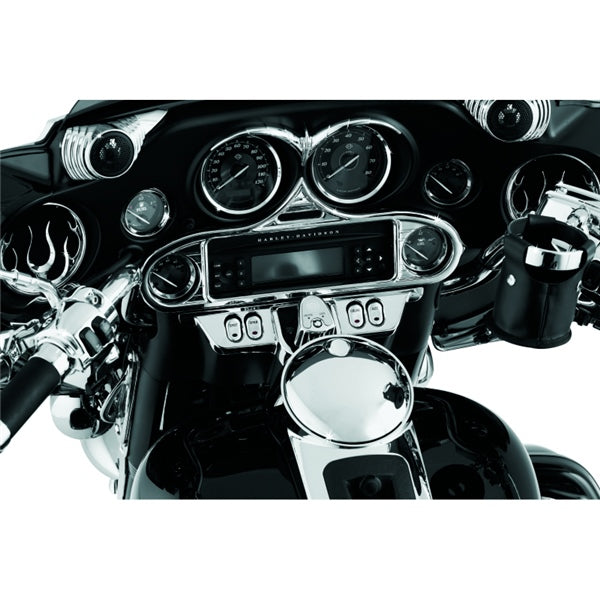 Kuryakyn Push Button Fuel Door Latch For Harley-Davidson Charcoal - Driven Powersports