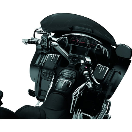 Kuryakyn Extended Iso Throttle Bosse Charcoal - Driven Powersports