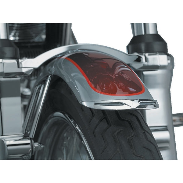 Kuryakyn Leading Edge Narrow Front Fender Tip Charcoal - Driven Powersports