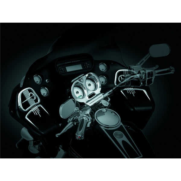 Kuryakyn Glove Box Accent - Harley For Harley-Davidson Charcoal - Driven Powersports