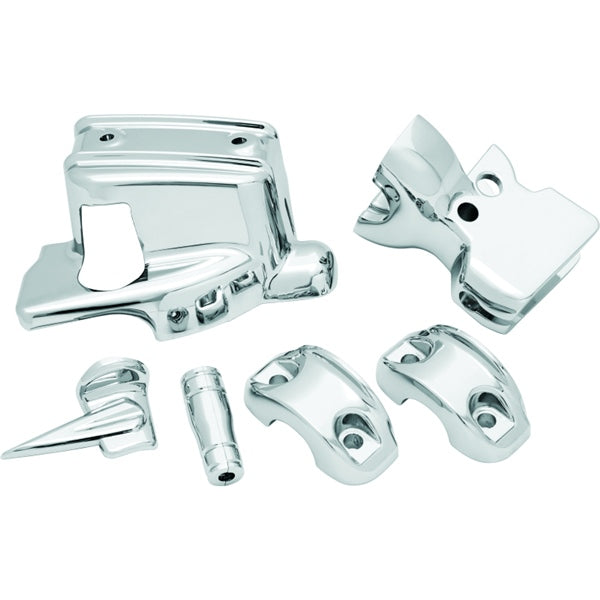 Kuryakyn Handlebar Control Dress Up Kit For Harley-Davidson Charcoal - Driven Powersports