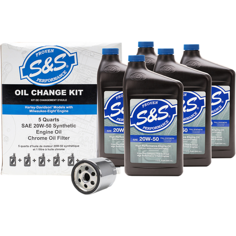 S&S OIL CHANGE KIT M8 Front - Driven Powersports