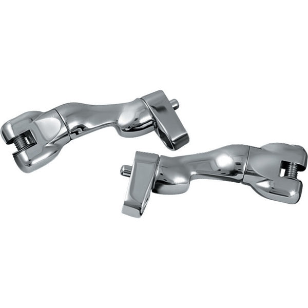 Kuryakyn Adjustable Passanger Peg Adapter For Harley-Davidson & More Chrome - Driven Powersports