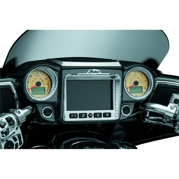 Kuryakyn Aztec Gauge Trim For Harley-Davidson / Indian Chrome - Driven Powersports