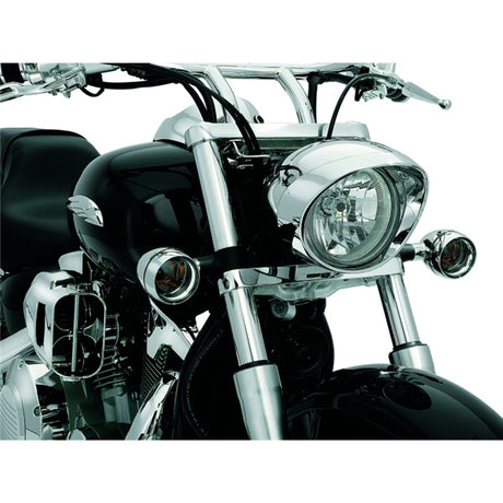 Kuryakyn Bezel Turn Signal - Honda & Kawasaki For Various Machines White/Smoke - Driven Powersports
