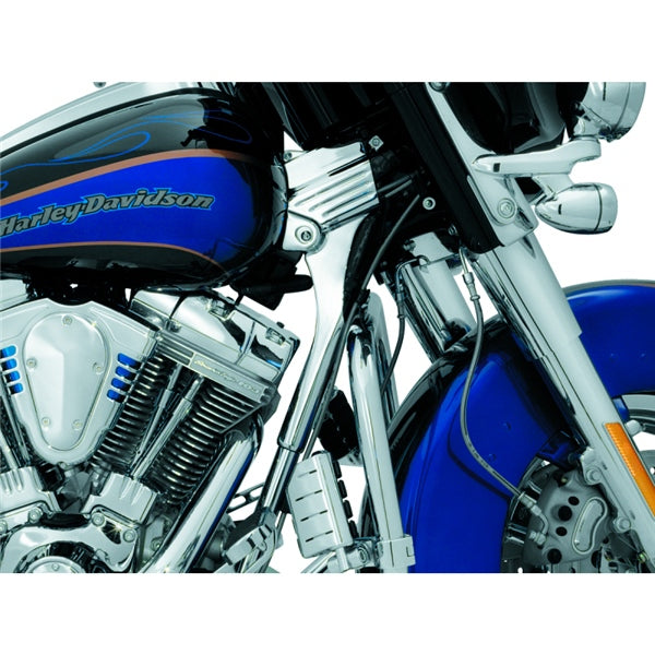 Kuryakyn Deluxe Neck Cover Kit For Harley-Davidson Chrome - Driven Powersports