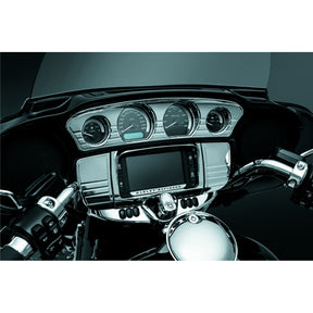 Kuryakyn Deluxe Tri-Line Stereo Trim For Harley-Davidson Chrome - Driven Powersports