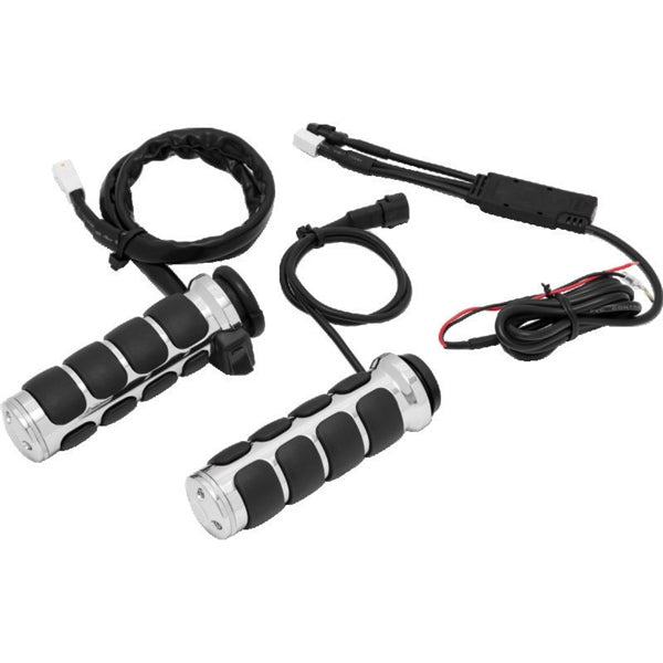 Kuryakyn Heated ISO Grip Throttle-By-Wire Chrome - Driven Powersports