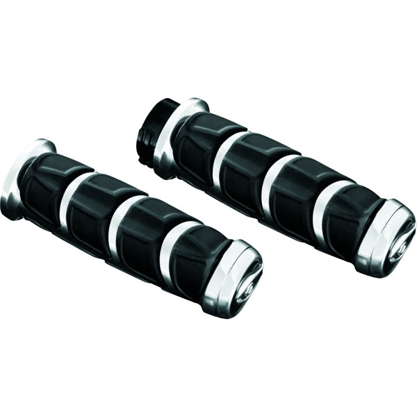 Kuryakyn Kinetic Grip For Harley-Davidson / Kawasaki / Suzuki & More Chrome - Driven Powersports