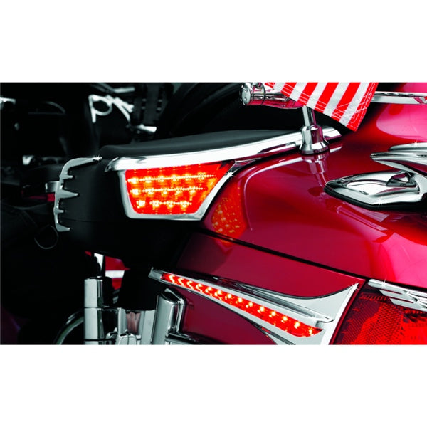 Kuryakyn LED Passenger Armrest Trims With Turn Signal For Honda Chrome - Driven Powersports