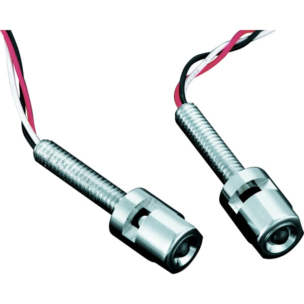 Kuryakyn LED License Plate Light With Red Accent Light Chrome - Driven Powersports