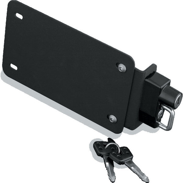 Kuryakyn License Plate Helmet Lock Black - Driven Powersports
