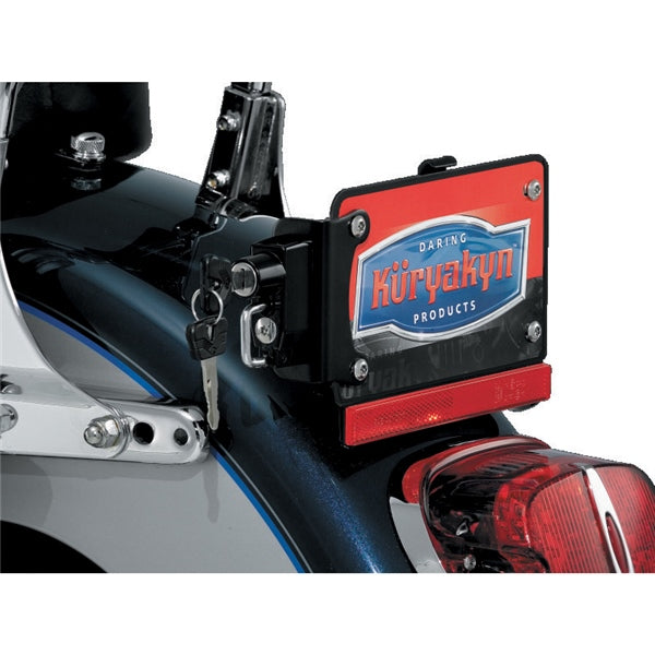 Kuryakyn License Plate Helmet Lock Black - Driven Powersports