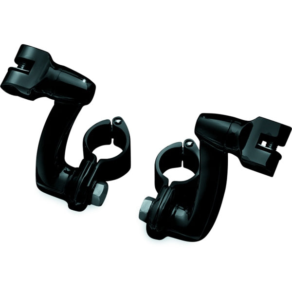 Kuryakyn Longhorn Offset Peg Mount with Clamp Black - Driven Powersports