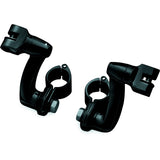 Kuryakyn Longhorn Offset Peg Mount with Clamp Black - Driven Powersports