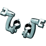 Kuryakyn Longhorn Offset Peg Mount with Clamp Chrome - Driven Powersports