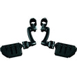 Kuryakyn Longhorn Trident Offset Pegs With Clamp Black - Driven Powersports