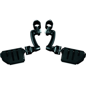 Kuryakyn Longhorn Trident Offset Pegs With Clamp Black - Driven Powersports