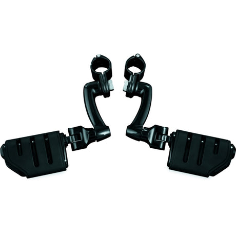 Kuryakyn Longhorn Trident Offset Pegs With Clamp Black - Driven Powersports