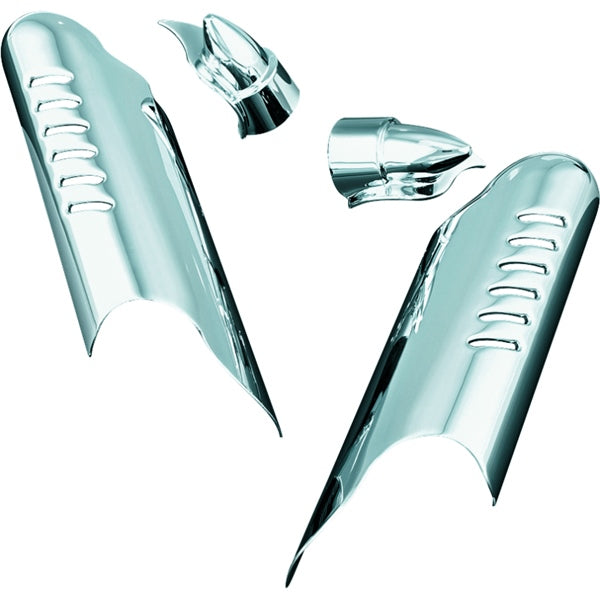 Kuryakyn Lower Leg Deflector Shield For Harley-Davidson Chrome - Driven Powersports