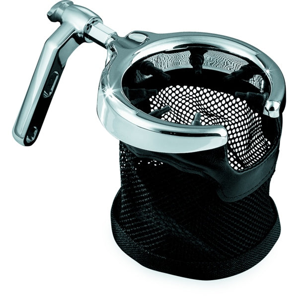 Kuryakyn Mesh Basket Drink Holder Perch Mount For Honda & More Chrome - Driven Powersports