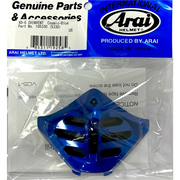 Arai XD-5 Chin Vent Blue - Driven Powersports