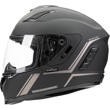 SENA STRYKER SMART HELMET FULL-FACE DOT Matte Black Front - Driven Powersports