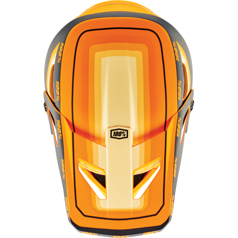 100% STATUS HELMET Topenga Orange/Black Top - Driven Powersports