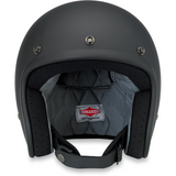 BILTWELL HELMET BONANZA Flat Black Front - Driven Powersports