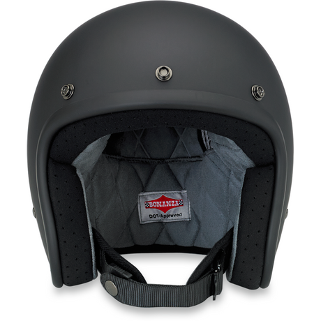 BILTWELL HELMET BONANZA Flat Black Front - Driven Powersports
