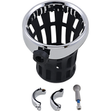 CIRO LLC Big Ass Drink Holder, Chrome, 1 1/4" Clamp, Chrome Front - Driven Powersports