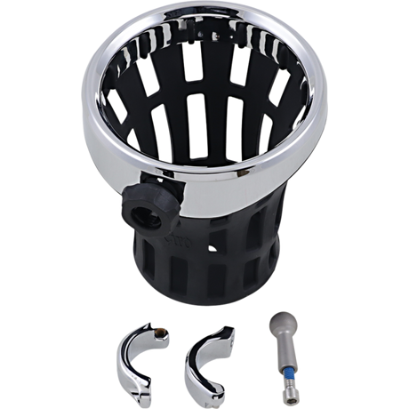 CIRO LLC Big Ass Drink Holder, Chrome, 1 1/4" Clamp, Chrome Front - Driven Powersports
