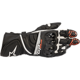 ALPINESTARS GLOVE GP PLUS Rv2 Black/White Front - Driven Powersports